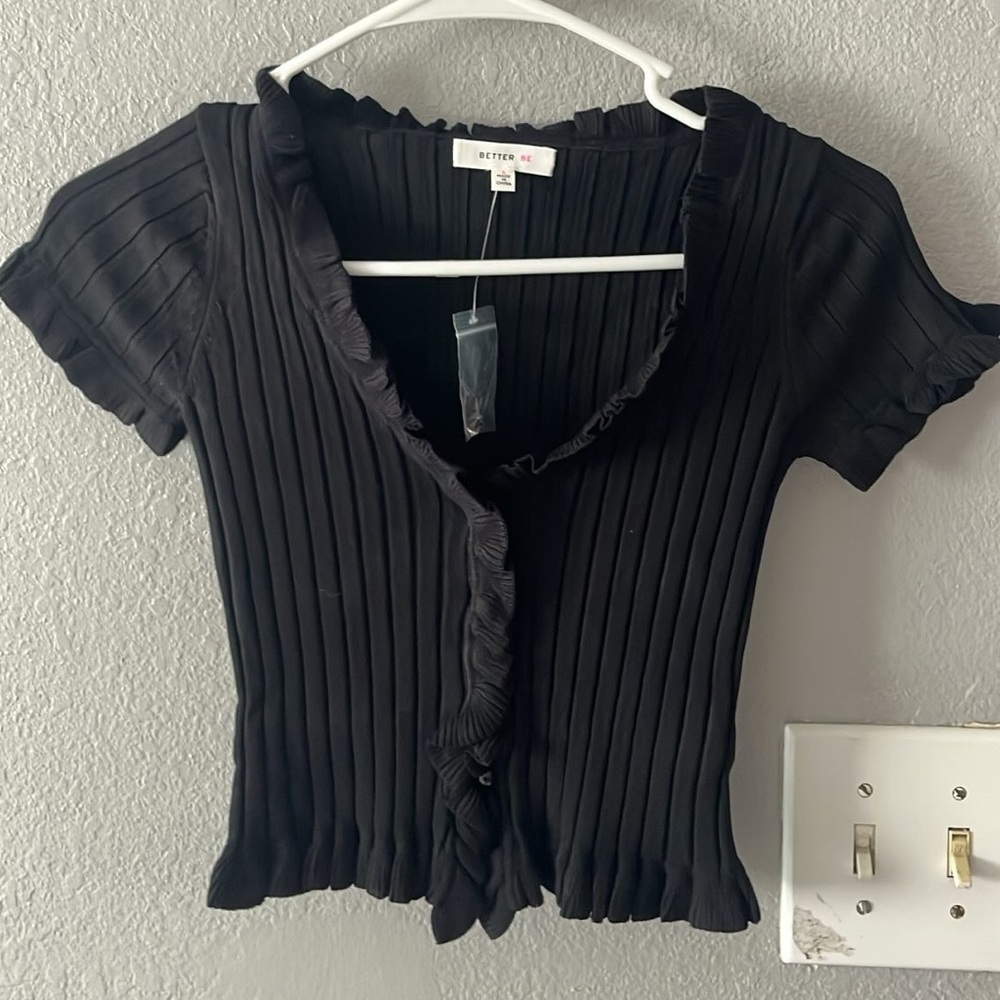 Cute Black Crop Top